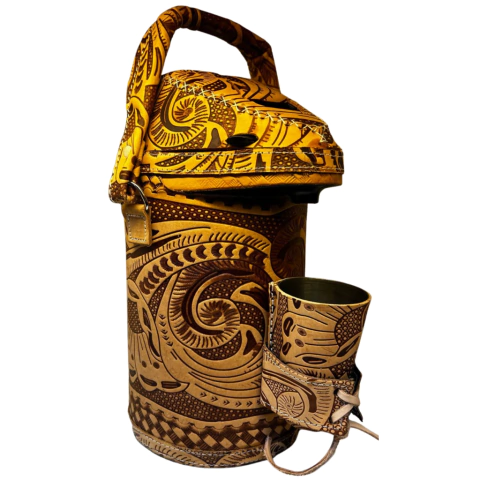 Garrafa Térmica Em Couro Modelo ( Maia 20 ) - comprar online