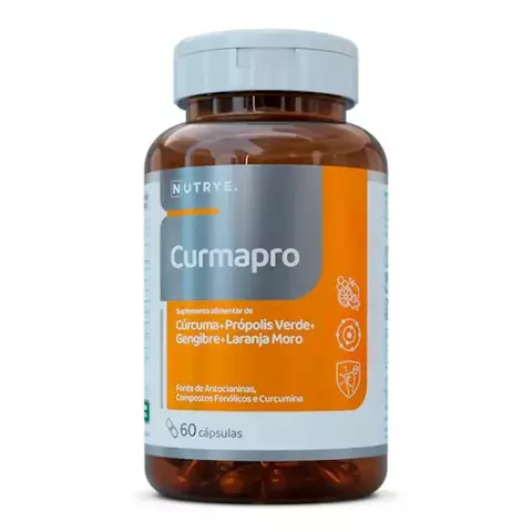 CURMAPRO (CÚRCUMA + PRÓPOLIS VERDE + GENGIBRE + LARANJA MORO) 60 CAPSULAS - comprar online