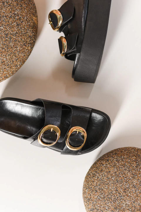 Tamanco napa preto - comprar online