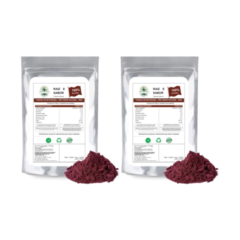 Farinha de Beterraba 500g: Nutrição para Receitas, Kit com 2