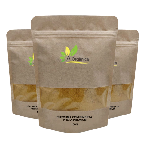 Kit 3 Cúrcuma Com Pimenta Preta em Pó Premium 100g