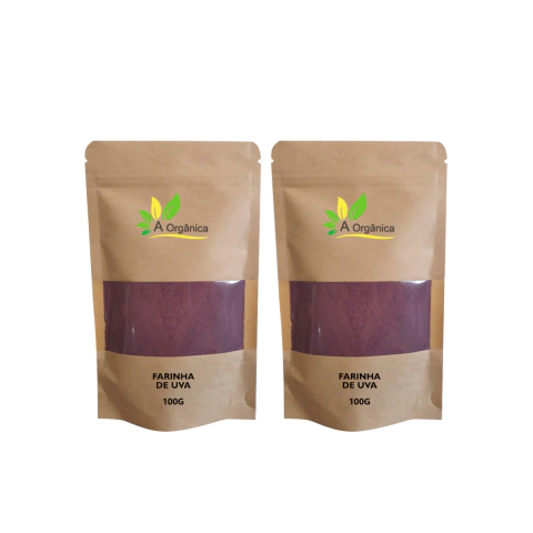 Kit 2 Farinha de Uva Rica em Fibras e Revesratrol 100g