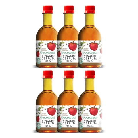Kit 6 Vinagre de Maçã Almaromi Frasco 400ml