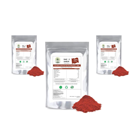 Colorau ( Urucum ) em pó Premium 200g, kit com 3