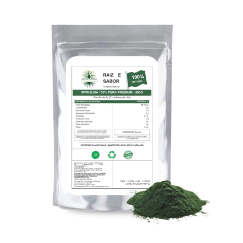 Spirulina em Pó 200g : Energia e Nutrição Completa