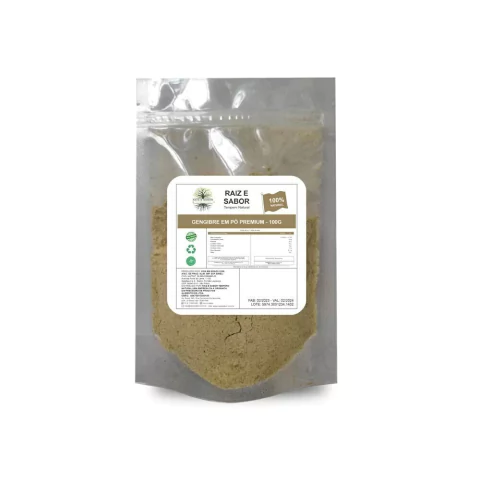 Gengibre em pó, Raiz e Sabor Tempero Natural 200g