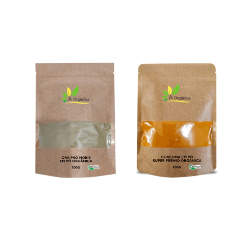 Combo Ora pró Nóbis mais Cúrcuma pura 100% Orgânico 100g