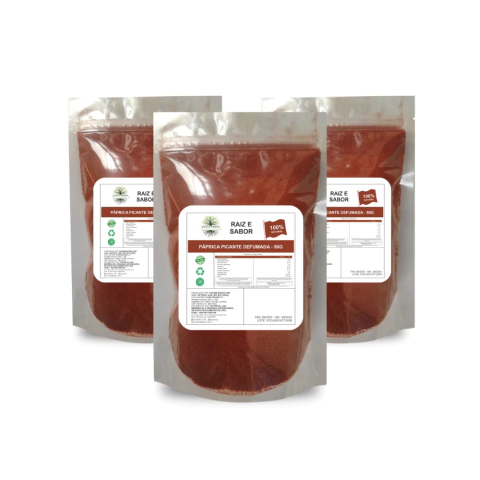 Kit 3 Paprica Defumada, Raiz e Sabor Tempero Natural 50g