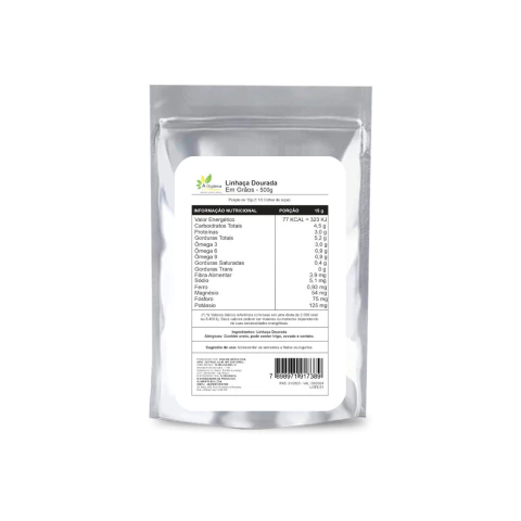 Linhaça Dourada Em Grãos Premium 500g