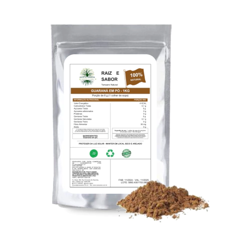 Guaraná em Pó Puro e Natural 1kg
