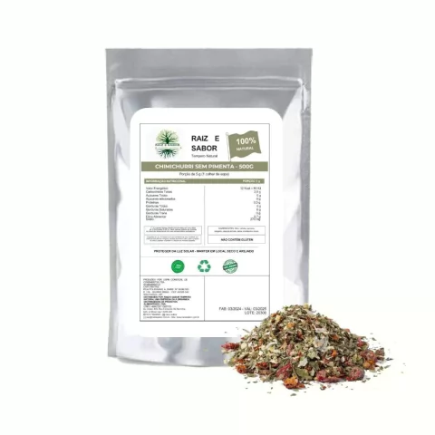 Kit 2 Tempero Chimichurri Sem Pimenta 500g Raiz e Sabor