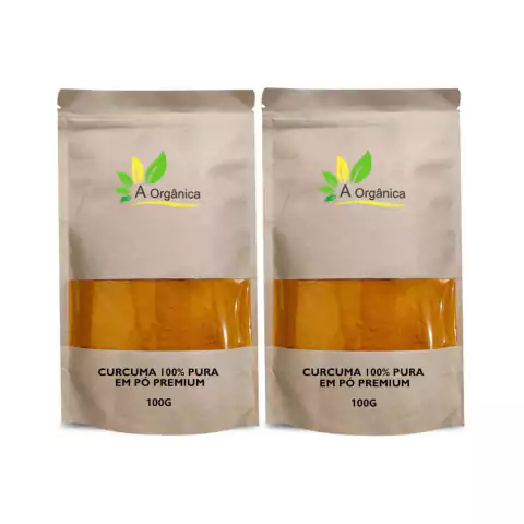 Kit 2 Cúrcuma Pura em Pó Premium 100g
