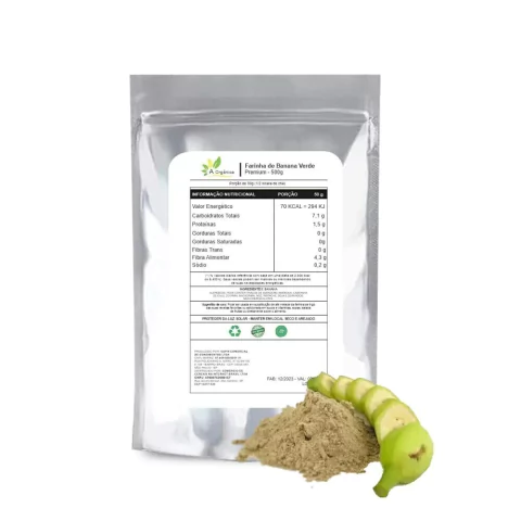 Farinha De Banana Verde Premium 500g Sabor Natural