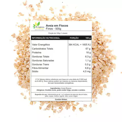 Aveia Premium Em Flocos Finos 500g