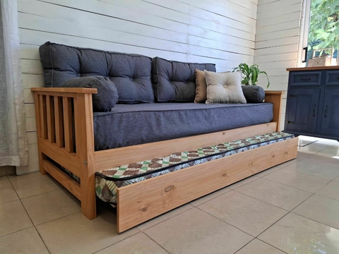 Divan cama Tablita con carro - en Chenille Plain o Alpha antidesgarro - comprar online