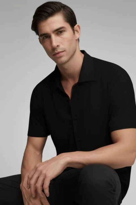 Camisa Lino Cuello Italiano