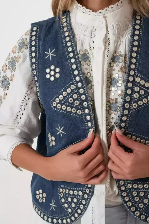 Chaleco Denim Boho