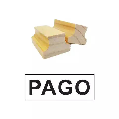 Carimbo PAGO com Moldura - Base Madeira - comprar online