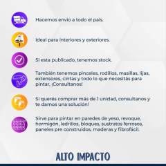 Latex Premium Interior/Exterior Anti-hongo Lavable x20Lts - Pinturas Alto Impacto