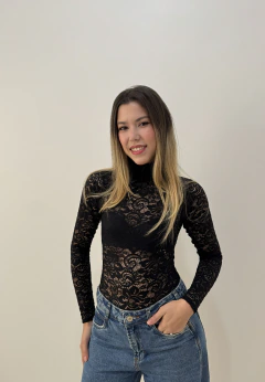Body Feminino Manga Longa de Renda - comprar online