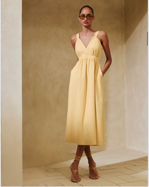 VESTIDO ALCA TRICOLINE COM PESPONTO