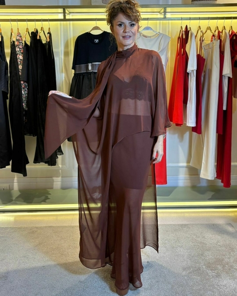 SAIA SEREIA CHIFFON COM COMBINACAO - comprar online