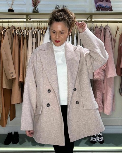 CASACO OVERSIZED BOTAO CONTRASTE - comprar online
