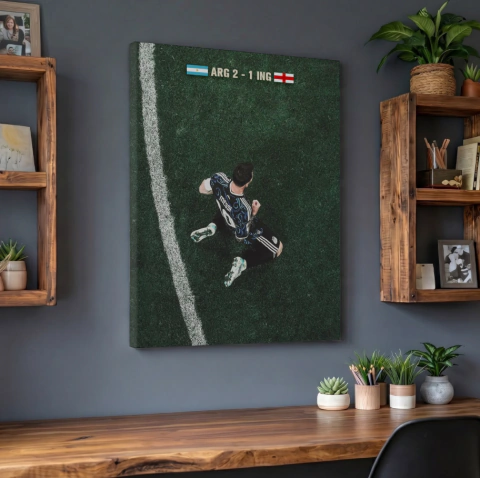 Messi - Festejo Contra los Ingleses (35cm x 40cm)