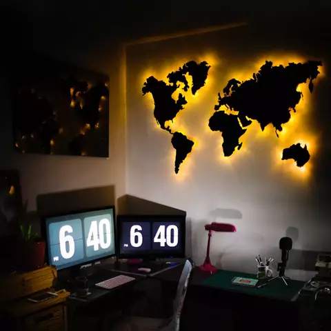 Mapamundi Iluminado - Led Calado - comprar online
