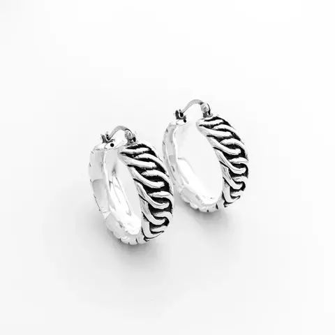 Brinco argola eletroformação trabalhado