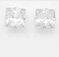 Brinco Quadrado Zirconia - Grande