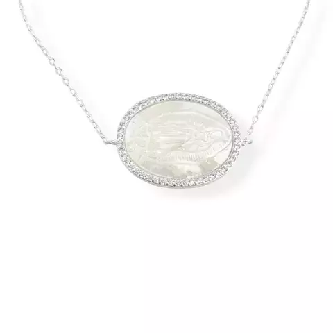 Pulseira Pérola Barroca Pedra Unica 16cm