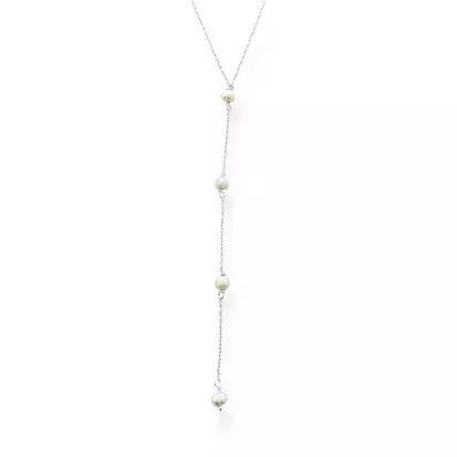 Corrente Gravatinha com Pérolas 50cm