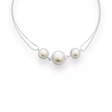 Pulseira 3 Pérolas com Zirconias M