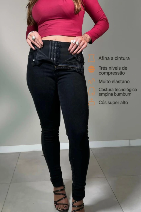 Calça Jeans efeito lipo afina cintura - comprar online