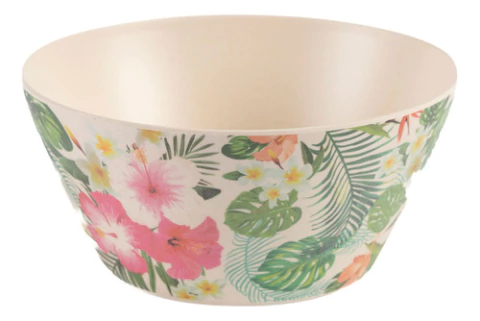 Bowl Fibra Bambu 15 Cm Biodegradable Diseño Flores Mulmer