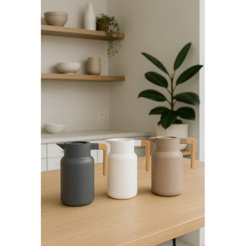 Jarra Termo Nordica 1lt Con Manija De Madera - comprar online