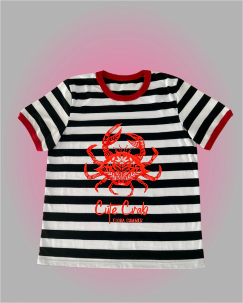 REMERA RAYADA CUTE CRAB - comprar online