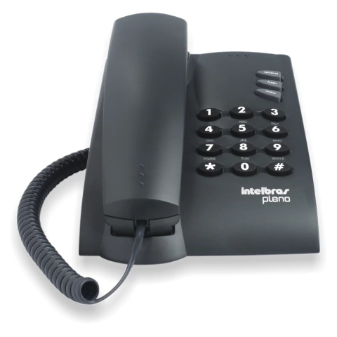 Telefone de mesa Pleno Intelbras preto SKU 25965 - comprar online