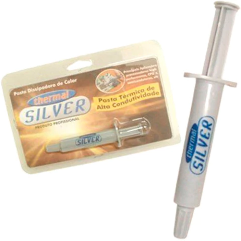 Pasta térmica prata Thermal Silver seringa 5g Implastec SKU 22816 - comprar online