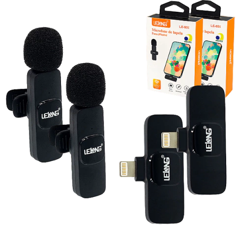 Microfone Lapela S/ Fio Iphone Duplo Lightning até Modelo 14 SKU 33038