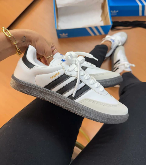 Tênis Adidas Samba OG Branco com Preto