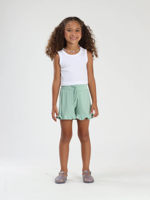 SHORT CANELADO VERDE CLARO BEE FUN - comprar online