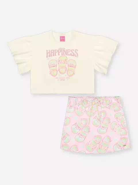 CONJUNTO CROPPED E SHORT SAIA CINTI - comprar online