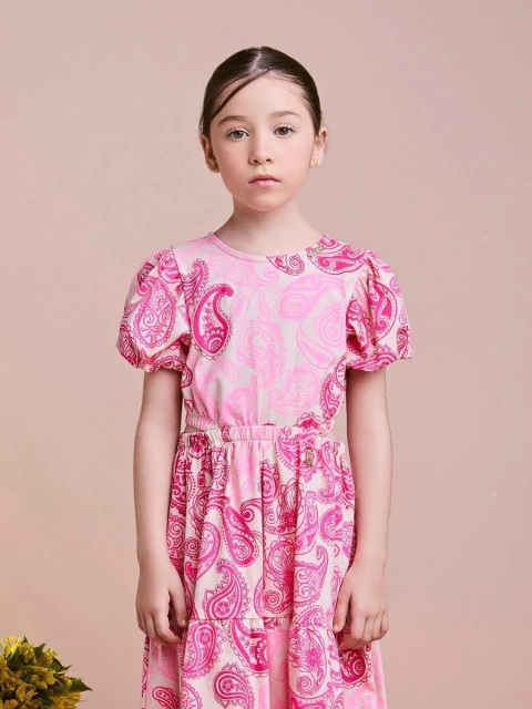 VESTIDO ABERTURA LATERAL ESTAMPA MANDALAS ANIMÊ - comprar online