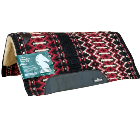MANTA CLASSIC EQUINE SENSOR FLEX WOOL TOP (TAMBOR) - PRETO VERMELHO