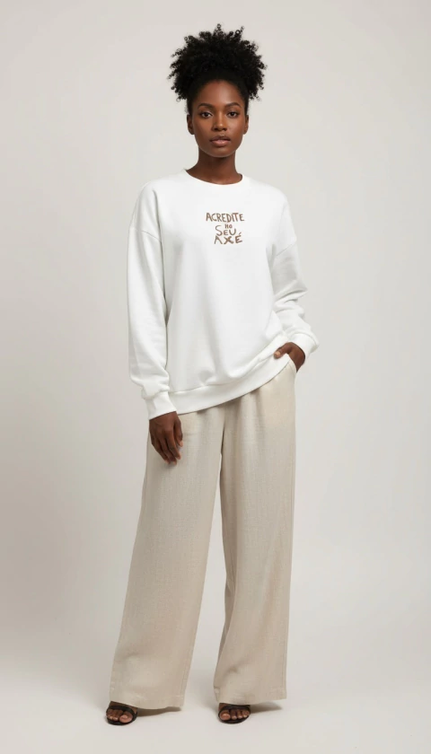 Moletom Acredite no Seu Axé Bordado - comprar online