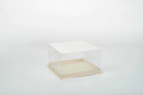 Caja Bandeja Base + Tapa de PVC Cristal 20x20x12cm -060c- - Bauletto