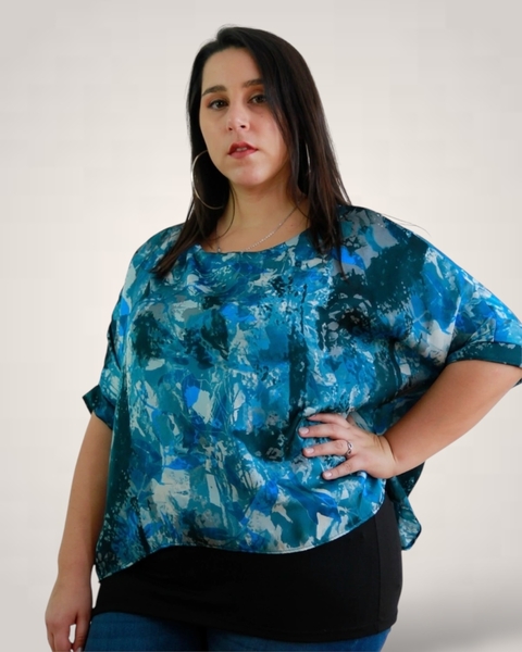 Blusa Yaki Flower Azul - comprar online