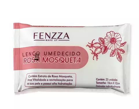 Lenço Umedecido Rosa Mosqueta - Fenzza